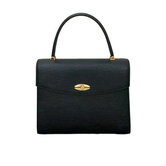 LOUIS VUITTON Black Leather Tote Bag - Picture 1 of 10